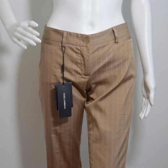 🆕🏷️  Dolce & Gabbana Beige Pin Stripe Pants  Made in Italy 🇮🇹  83% off - Picture 9 of 15